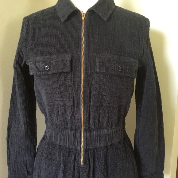 J. Crew Zip Front Cinched Corduroy Dress - Picture 6 of 12